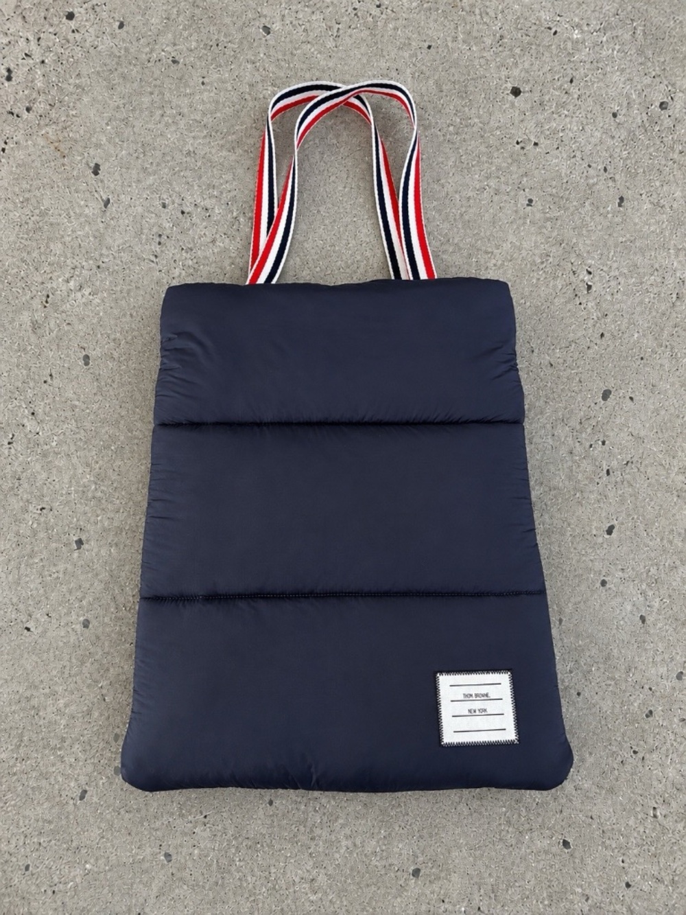 Thom Browne Puffer Tote In Ultra Light Nylon Bag in Navy NEW Authentic